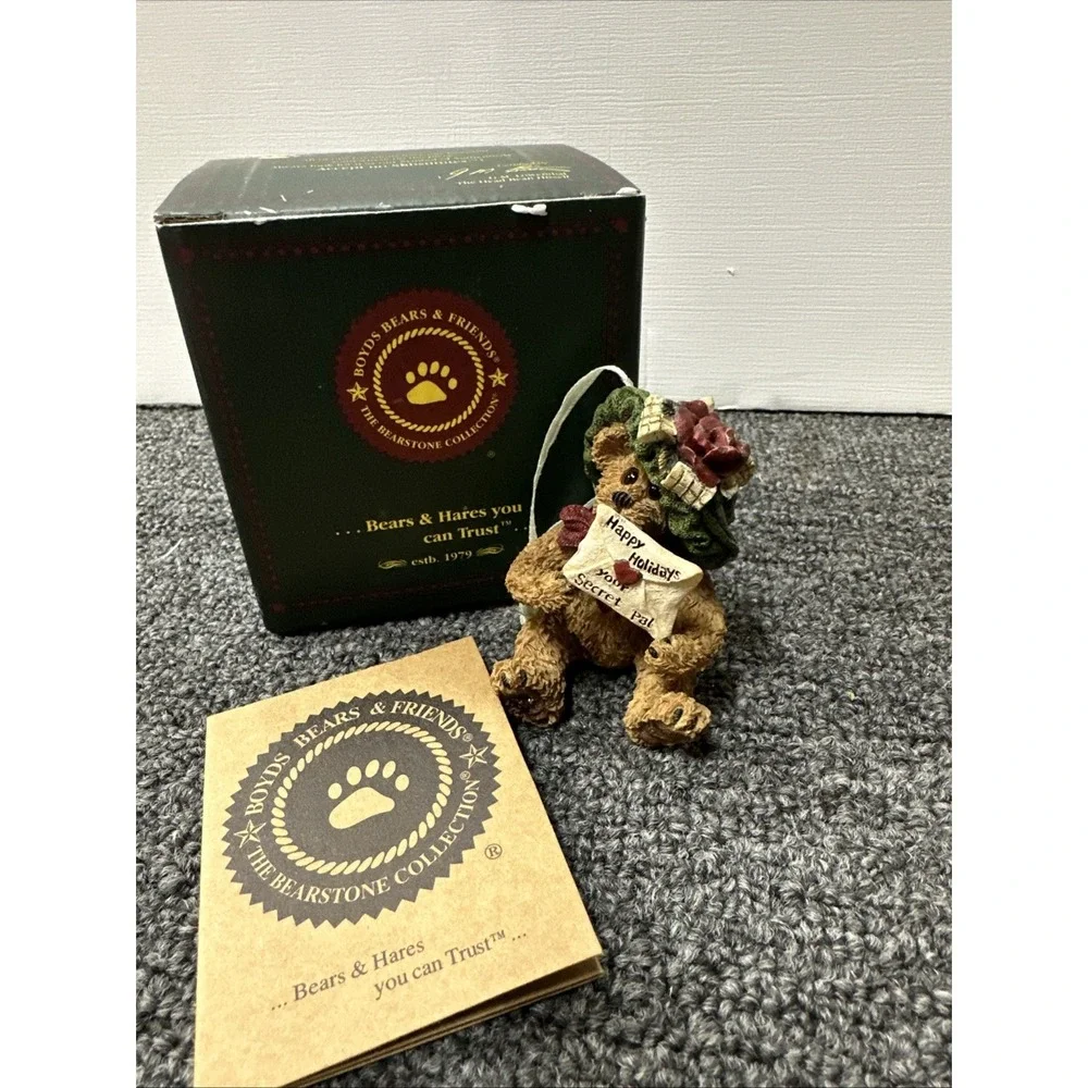 Boyd Bear Happy Holidays From Secret Pal Figurine